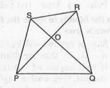 Diagonals PR and QS of a quadrilateral PQRS intersect each other at O. Prove that PR + QR + RS + SP < 2 (PR + QS).