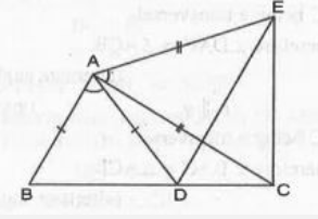 In Fig.    AC = AE, AB = AD and angleBAD = angleEAC. Show that BC = DE.