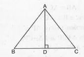 AD is an altitude of an isosceles triangle ABC in which AB = AC. Show that AD bisects BC.