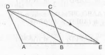 In the given figure   CE || DB. If ar (DeltaDBE) = 36 cm^2 and ar (DeltaADB) = 44 cm^2 find ar (quad ABCD).