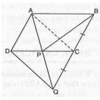 In Fig.   ABCD is a parallelogram. Prove that ar (DeltaBCP) = ar (DeltaDPQ).