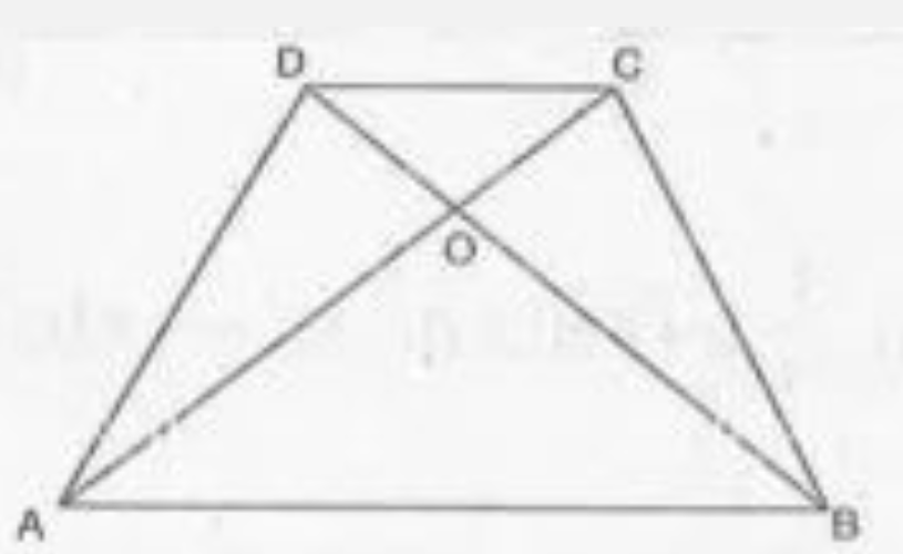 In trapezium ABCD AB||DC. If ar (AOD) = 15 cm^2 then ar (BOC) is :