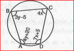 ABCD is a cyclic quadrilateral (see Fig.) Find the angles of the cyclic quadrilateral.   .