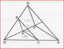 In the given figure, AB || PQ and AC || PR. Prove that BC || QR.    .