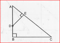 In figure AB bot BC and DE bot AC. Prove that triangleABC ~ triangleAED .