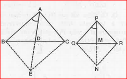 Sides AB and AC and median AD of a triangle ABC are proportional to sides PQ and PR and median PM of another triangle PQR. Prove that triangleABC - trianglePQR .   .