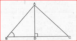 In fig., ABC is a triangle in which angleABC < 90@0, and AD 'bot BC produced, prove that AC^2 = AB^2 + BC^2 - 2BC.BD .    .