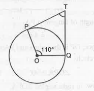 In Fig., if TP and TQ and two tangents to a circle with centre O so that ZPOQ = 110^@, then ZPTQ is equal to