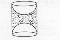 A wooden article was made by scooping out a hemisphere form each end of a solid cylinder, as shown in Fig. If the height of the cylinder is 10cm and its base radius 3.5cm find the total surface area of the article.
