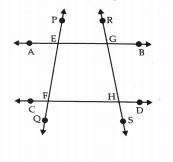 In the fig. name  six points, four line segments, four rays, three collinear points.