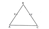 In the fig. we have AB=BC,BX=BY. Show that AX=CY.