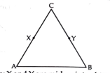 In the fig. we have X and Y are the mid points of AC and BC and AX=CY. Show that AC=BC
