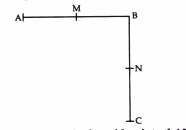 In the fig.  BM=BN, M is the mid point of AB and N is the mid point of BC. Show that AB=BC