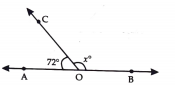 In the fig AOB is a straight line. Find the value of x