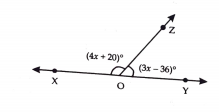 In the fig. what value of x will make XOY a straight line