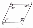 Which pari of lines in the fig. are parallel? Given reasons