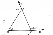 Calculate the value of x in each of the following figures