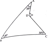 Calculate the value of x in each of the following figures