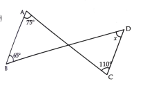 Calculate the value of x in each of the following figures