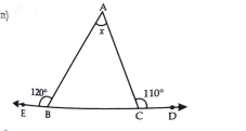 Calculate the value of x in each of the following figures