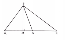 In the fig. angleQ>angleR, PA is the bisector of angleQPR and PMbotQR. Prove that: APM=1/2(angleQ-angleR)