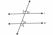 In the fig. l||m, angle1 and angle2 are in the ratio 5:4. find angle3 and angle4