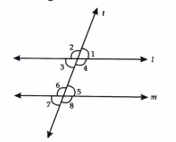 In the fig. angle3=63^@ and angle8=115^@. Is l||m?