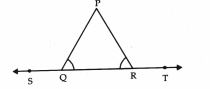 In fig. lines anglePQR=anglePRQ, then prove that anglePQS=anglePRT