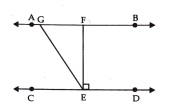 In fig. AB||CD, EFbotCD and angleGED=126^@, find angleAGE,angleGEF and angleFGE