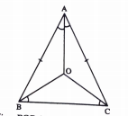 In the fig. triangle AB=AC and bisectors of angleB and angleC meet at a point O. prove that BO=CO and the ray AO is bisector of angleA
