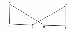 In the fig. AB=EF, BC=DE, AB bot BD and EF bot CE. Prove that triangleABD equiv triangleFEC