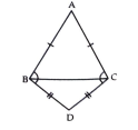 ABC and DBC are two isosceles triangles are same base BC. Show that angleABD=angleACD