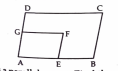 In the fig. ABCD and AEFG are the parallelogram if angleC=58^@, find angleF