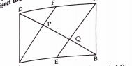 In a parallelogram ABCD, E and F are the mid points of sides AB and CD respectively show that the line segments AF and EC trisect the diagonal BD