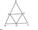 In the given figure, it is given that BDEF and FDCE are aprallelograms. Can you say that BD=CD? Why or why not?