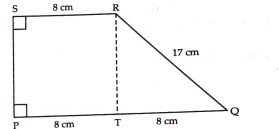 Calculate the area of trap. PQRS, given in the figure.