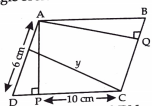 If the area of a parallelogram ABCD is 30cm^2, then find the length of altitude AQ?