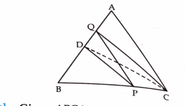 In triangleABC,D is the mid-point of AB and P is point on BC. If CQ||PD meets AB in Q then prove that :   ar(BPQ) = 1/2 ar(ABC)