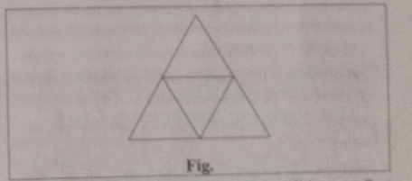 In how many ways can the following diagram be coloured subject to the following conditions ?  
Each of the smaller triangle is to be painted with one of the three colours, red, blue or green.