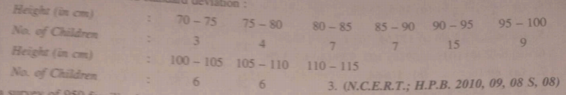 Find the mean , variance and standard deviation :