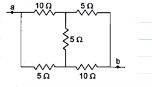 What is the resistance between points A and B in the circuit shown in the figure.