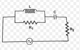 In the circuit shows find the phase difference between the currents through L and RI