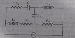 Draw the effective equivalent circuit of the circuit shown in the figure <rb>