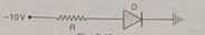 In the figure is the diode D forward or reverse biased?