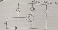 In the circuit shown in Fig.a voltage V is connected across lamp L. What changes would occur at lamp and the voltage V, if the resistance R is reduced in value?