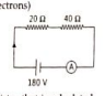 The numbre of electrons that travel through the given resistor 20 ohm in the circuit in one second is