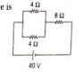 The voltage across 8 ohm resistance is