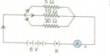 For the circuit shown in the diagram: Calculate  the value of current through each resistor.