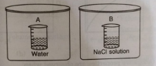 Two beakers of capcatity 500 mL were taken one of these beakers labelled as