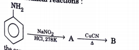 In the chemical reaction,
 
The compounds (A) and (B) are respectively :